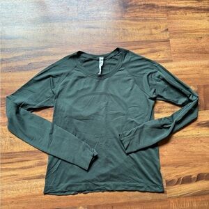 Lululemon Athletica Forest Green Long Sleeve Tee